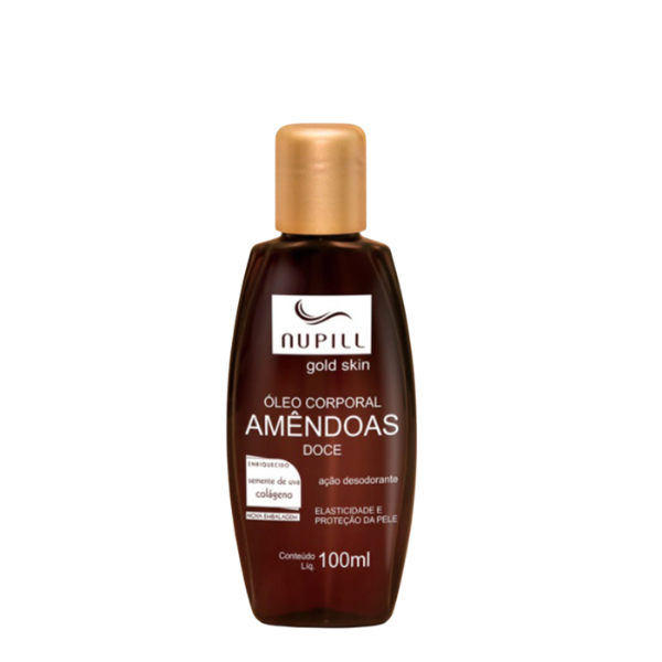 Óleo de amêndoas Nupill semente de uva e colágeno 100ml