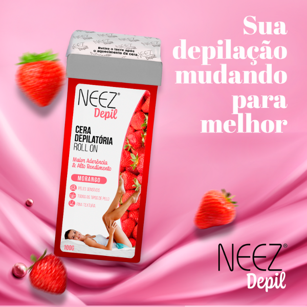 Cera depilatória roll-on da Neez Depil 100g