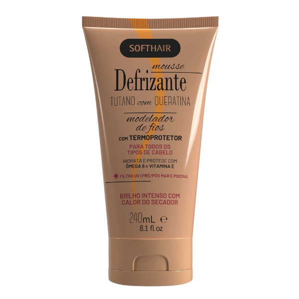 DEFRIZANTE MOUSSE MODELADOR SUPER LISO TUTANO COM QUERATINA 240ML
