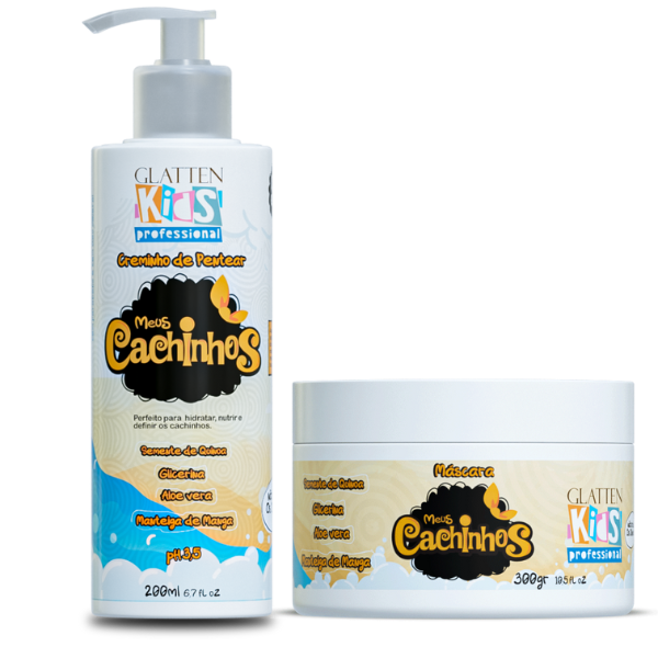Kit- Creminho de Pentear e Máscara Meus Cachinhos
