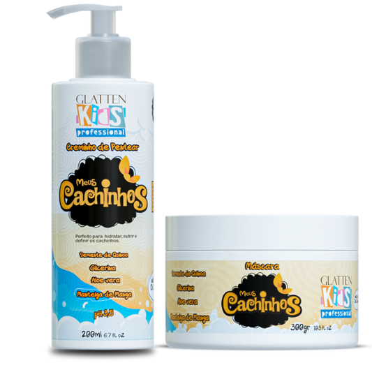 Kit- Creminho de Pentear e Máscara Meus Cachinhos