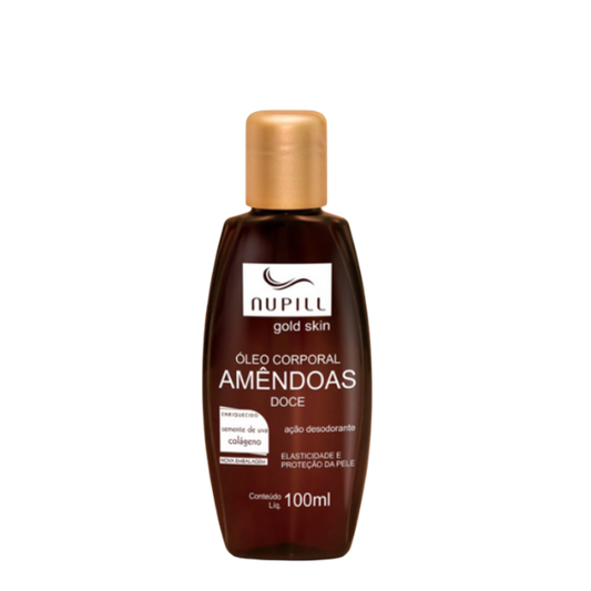 Óleo de amêndoas Nupill semente de uva e colágeno 100ml