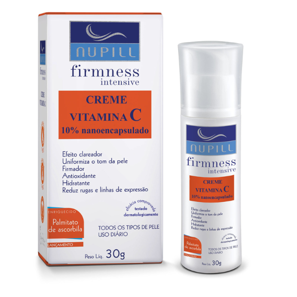 Creme Vitamina C Nupill clareador e antirrugas 30g