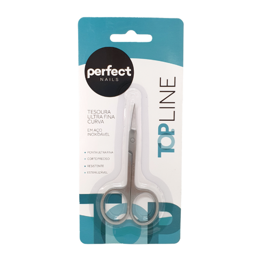 Tesoura Inox Ultra Fina Ponta Curva Perfect Nail