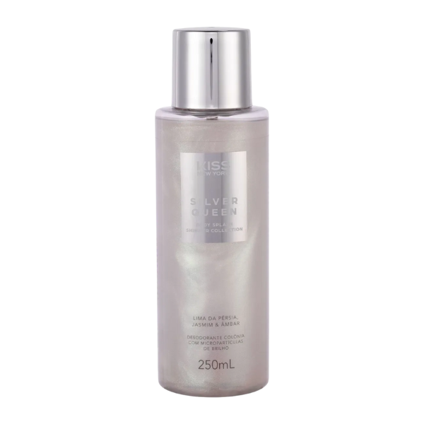 Body Splash Shimmer Silver Queen - Kiss New York
