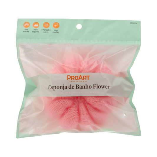 Esponja de Banho Flower - ProArt - Rosa