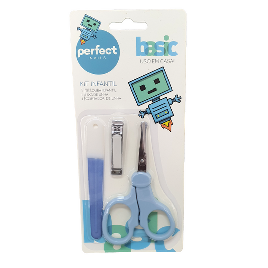 Kit Manicure Infantil cor Azul Perfect Nails