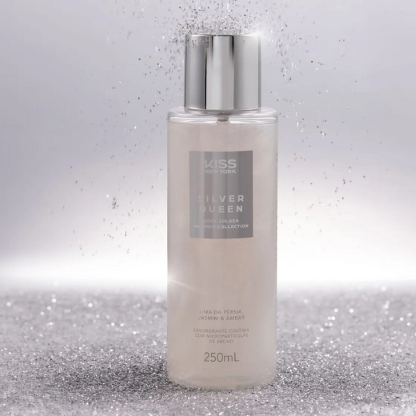 Body Splash Shimmer Silver Queen - Kiss New York