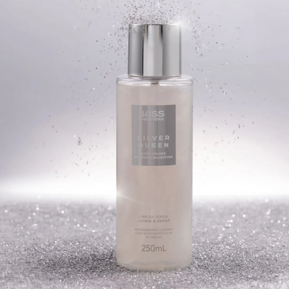 Body Splash Shimmer Silver Queen - Kiss New York